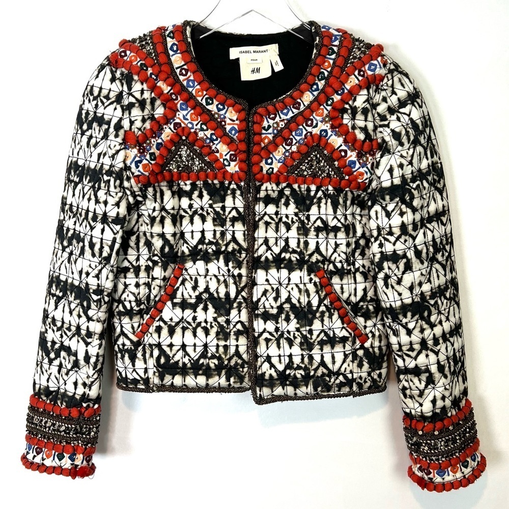Isabel Marant x H&M embroidered beaded jacket 4 - Picture 2 of 11